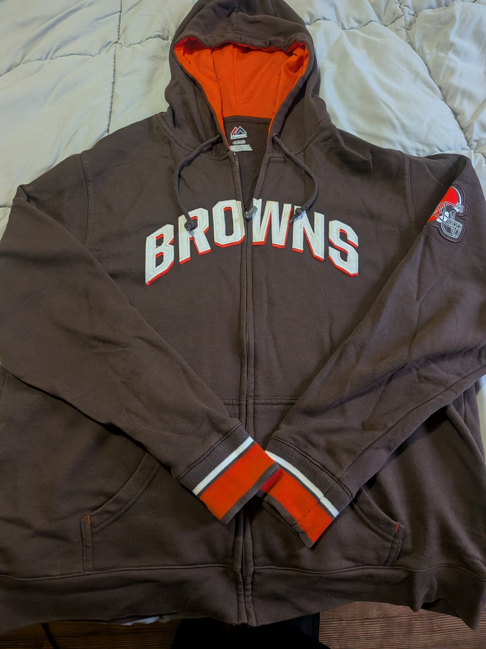 Cleveland Browns Brown & Orange Zip Hoodie